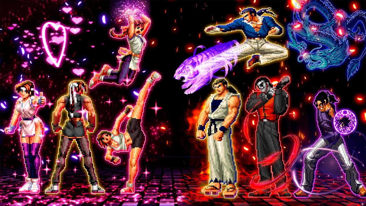 Kof Mugen Yuri Team VS Robert Team | +Kof Mugen Theory Mercenary V2 Showcase!
