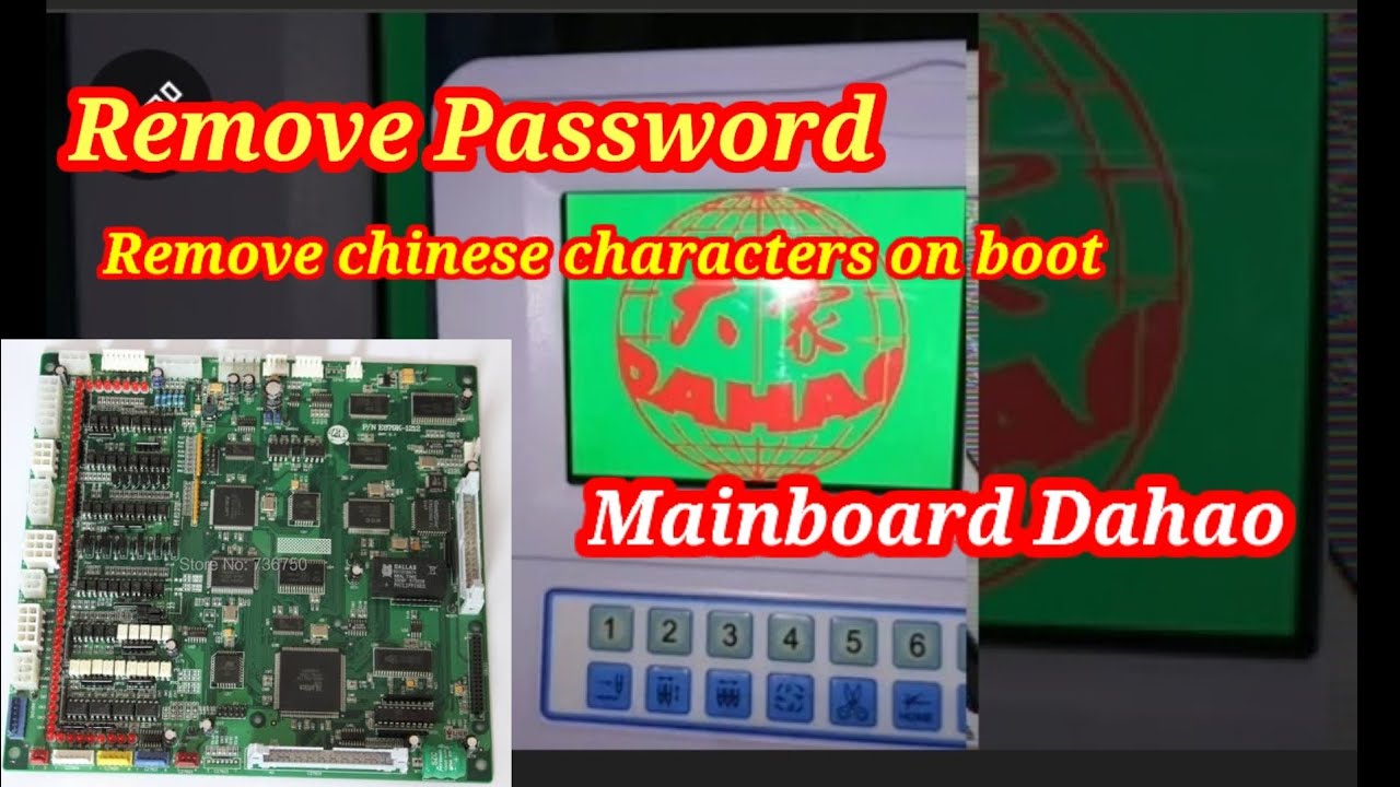Buka password mainboard mesin bordir dahao dan hurup cina saat boot