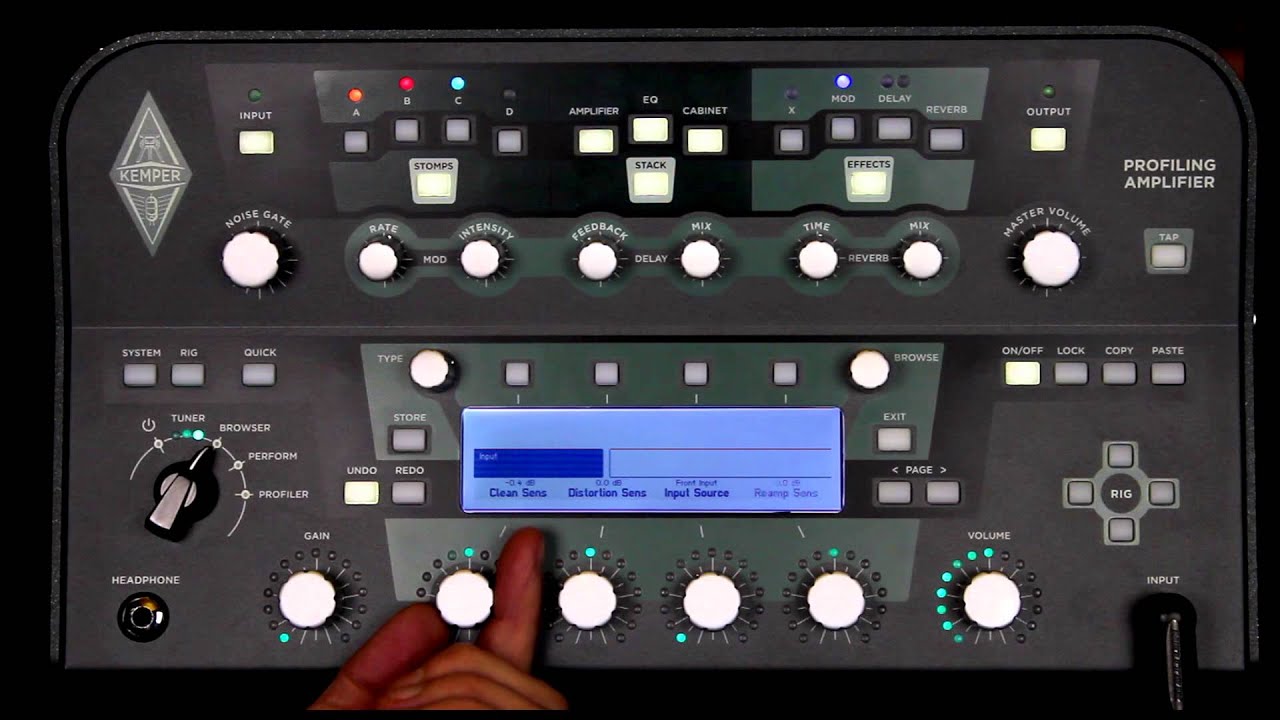 Учебное пособие по Kemper Profiler &mdash; раздел &laquo;Входные данные&raquo; &mdash; английский