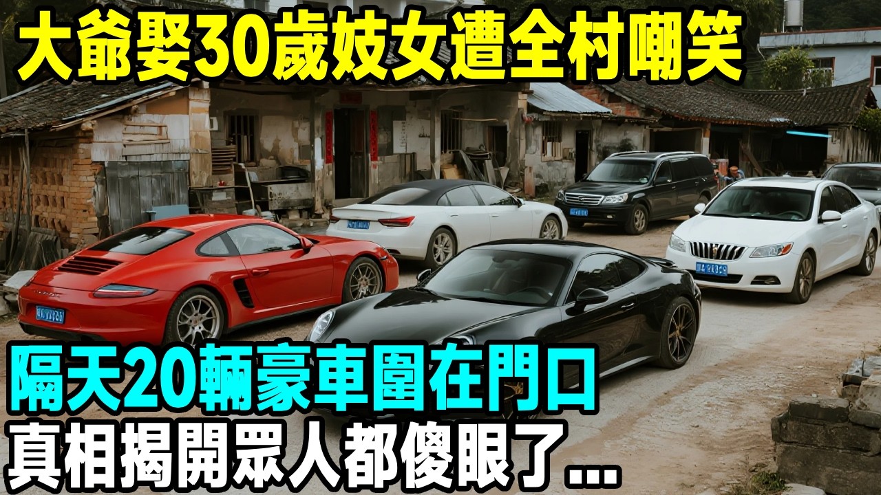 大爺娶30歲妓女遭全村嘲笑，隔天20輛豪車圍在門口，真相揭開眾人都傻眼了...【晚間故事】#懸疑 #原創