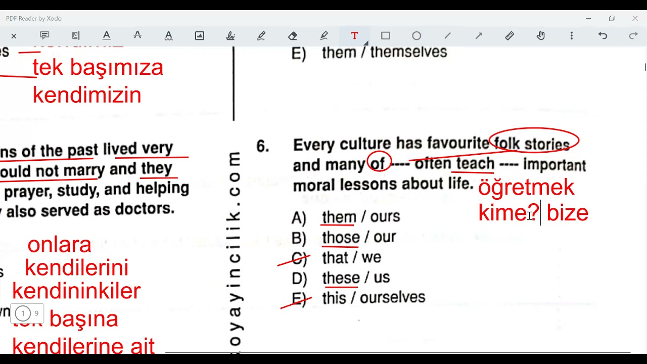 Pronouns test 1