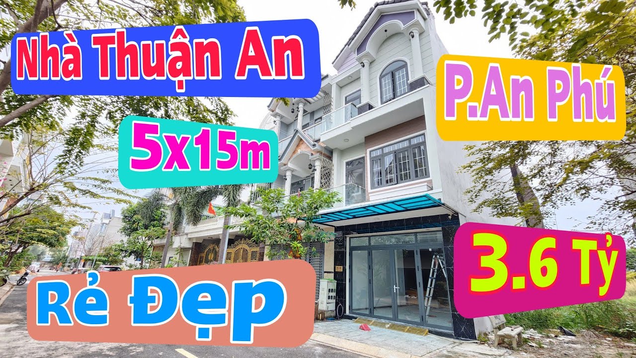 (213) Bán Nhà Thuận An, 1 Trệt 2 Lầu, 5x16m, Gần Vòng Xoay An Phú, GIÁ RẺ Mua Ở Ngon