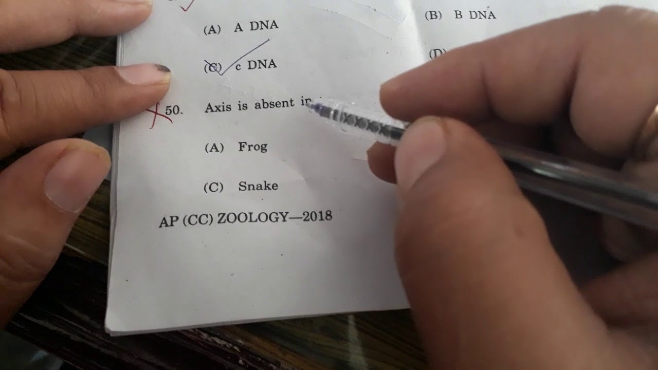 Zoology objective question