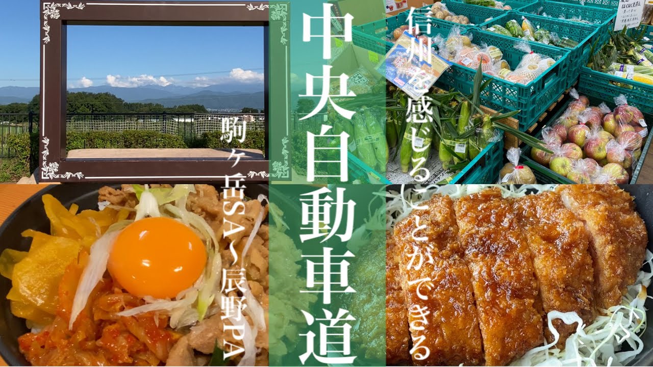 【長野県(信州)】中央自動車道（駒ヶ岳SA〜辰野PA）には、信州を感じることができるグルメやスポットがある！
