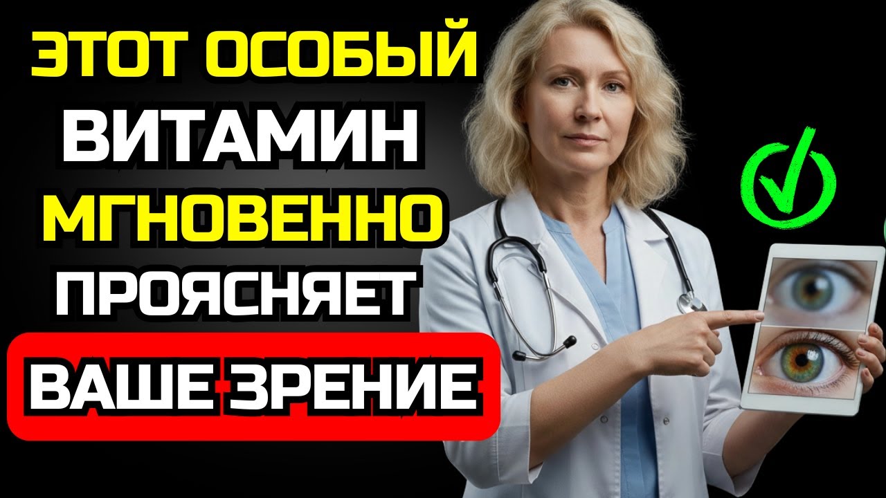 ⚠️ Внимание! Если вы не принимаете этот витамин, ваше зрение будет быстро ухудшаться после 60 лет!