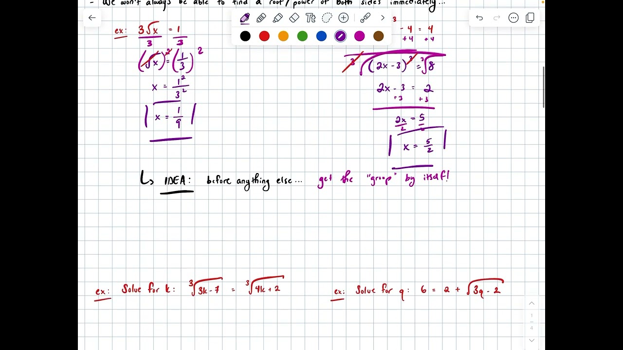 Algebra I Unit 6.9: Equations w/ Exponents & Radicals (II)