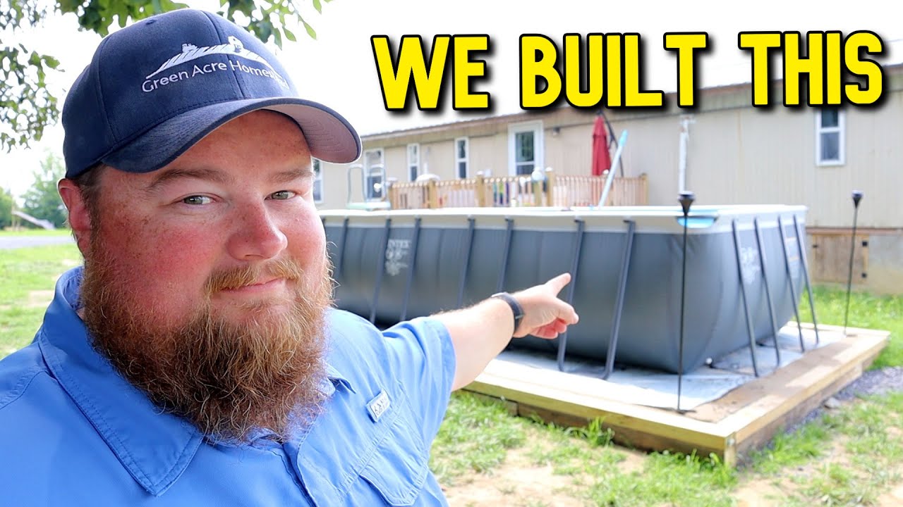 Building a Pool Base for OUR FIRST POOL! - Above Ground Intex Ultra XTR 26355EH