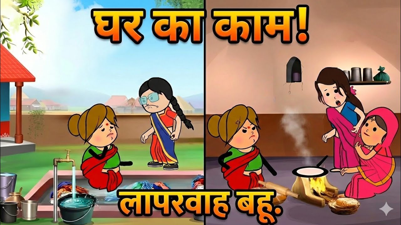 Gaon Ki Asli Kahani 😂 | Awadhi Dehati Cartoon Story | Village Drama