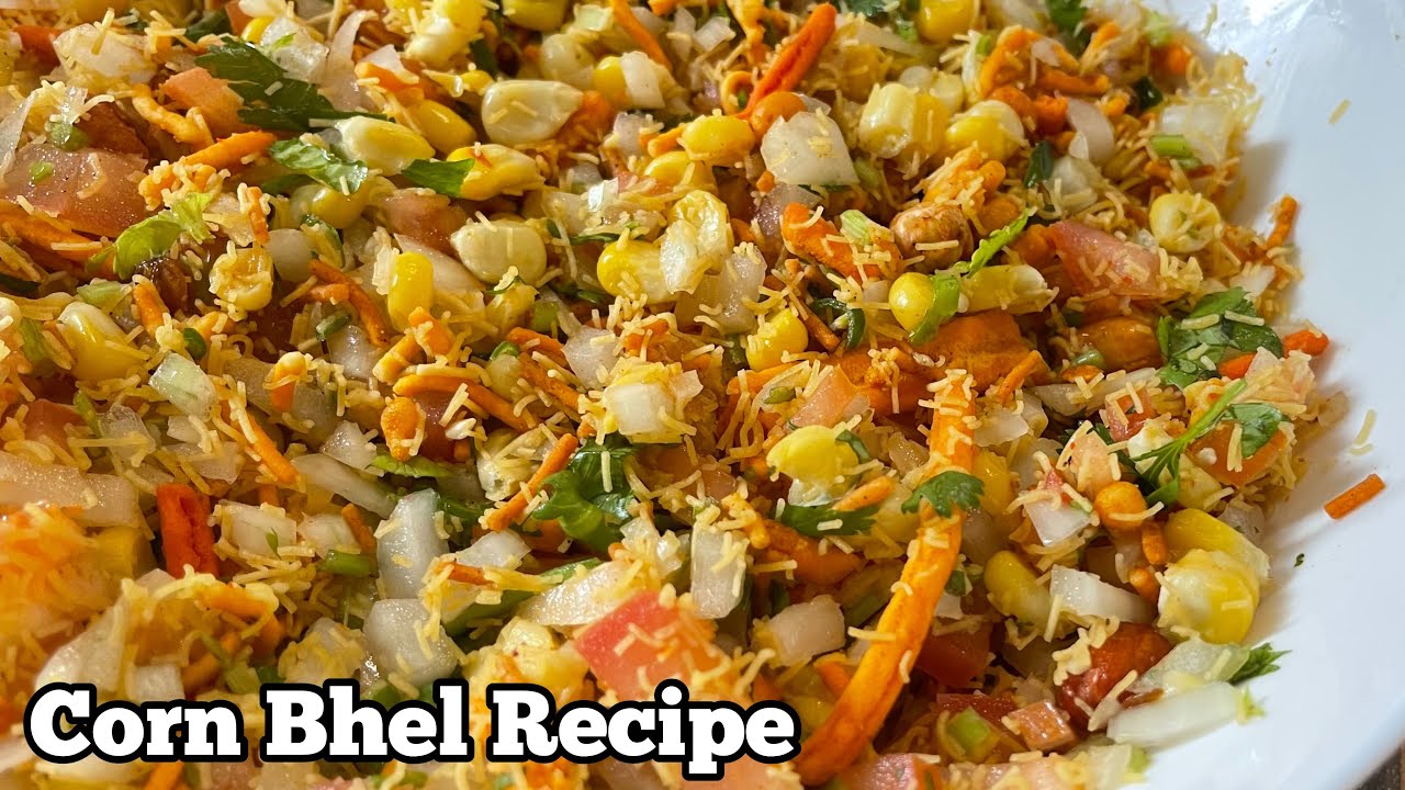 Corn chaat recipe | corn bhel salad | corn bhel | sweet corn bhel recipe | Corn salad | corn recipes