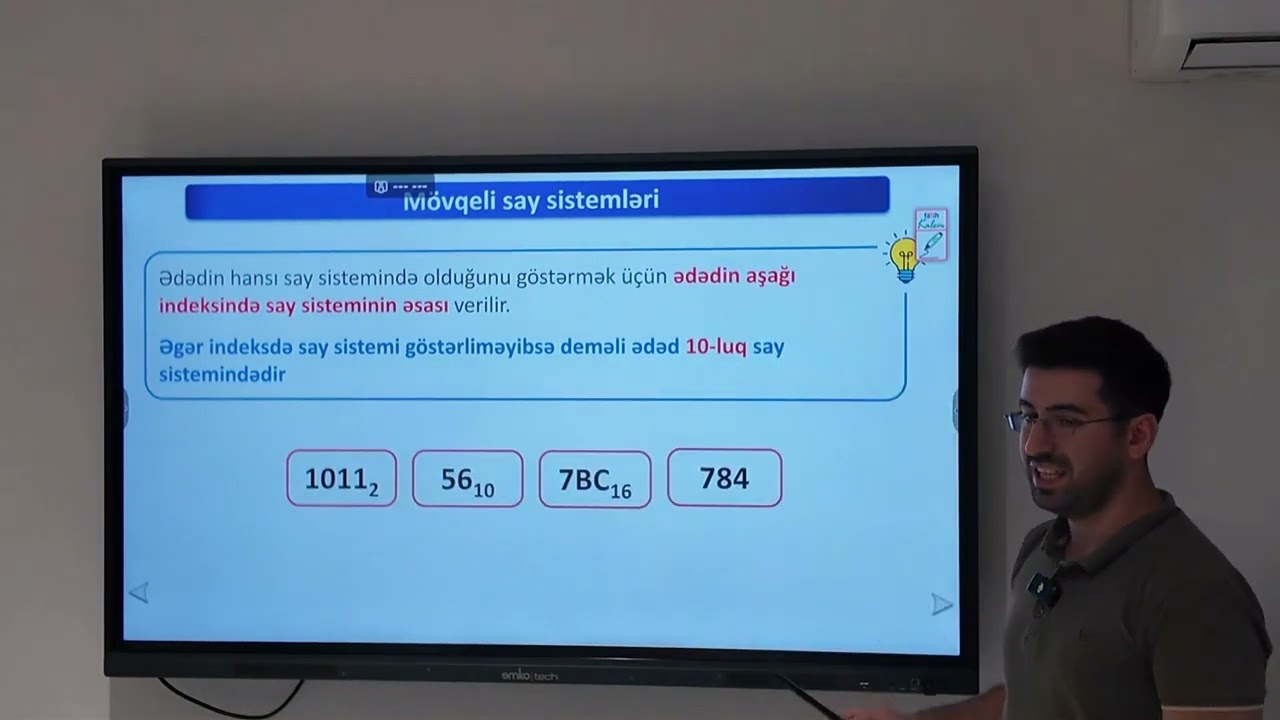 Mövqeli və Mövqesiz say sistemləri (Abituriyent informatika dərsləri)