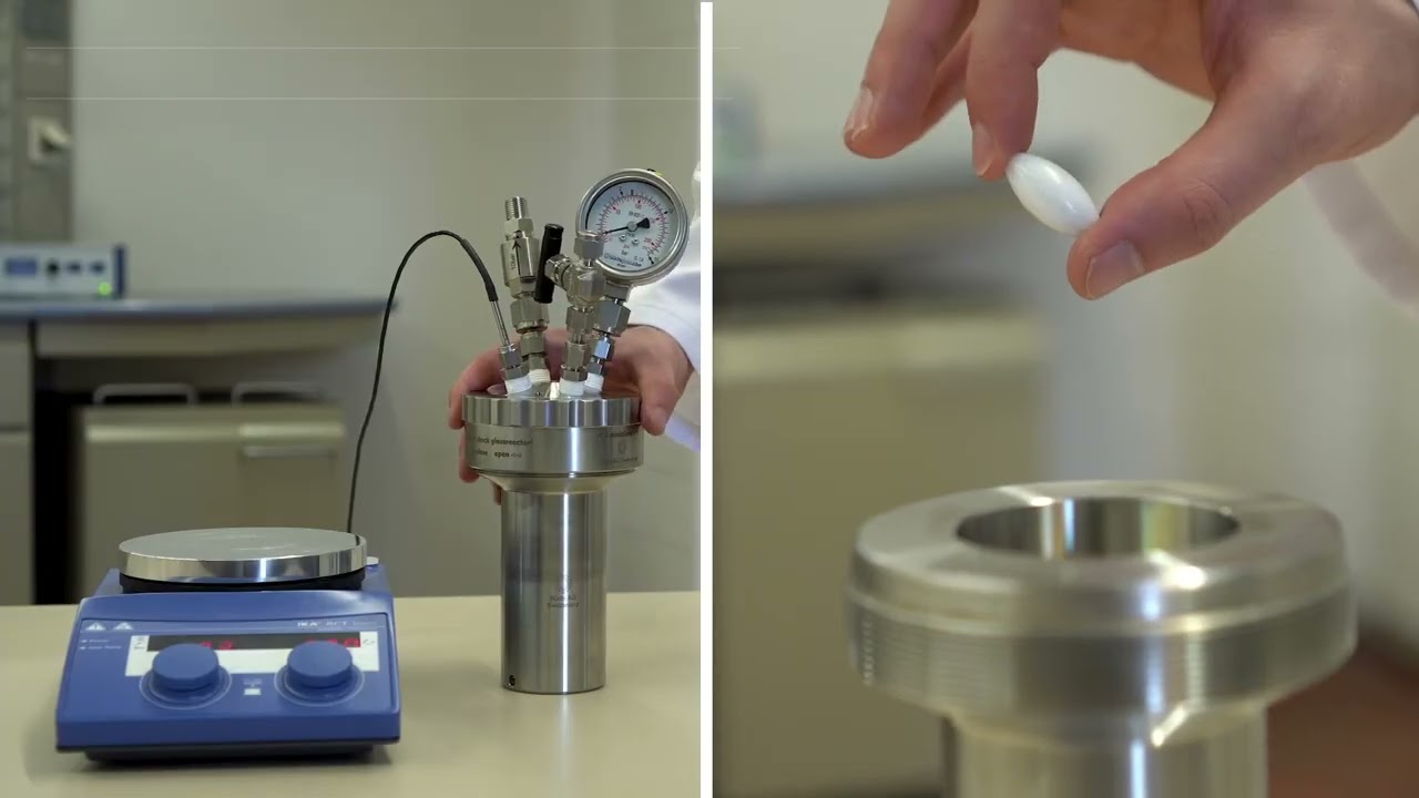 miniclave -Compact lab pressure reactor &ndash;Glass & Steel | Kompakter Labor-Druckreaktor -Glas & Stahl