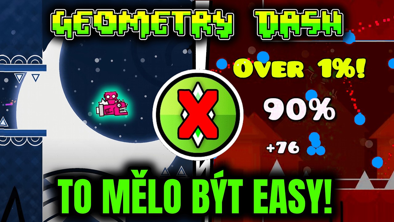 Hraju DEMON BEZ PRACTICE v GEOMETRY DASH?! (90% FAIL)