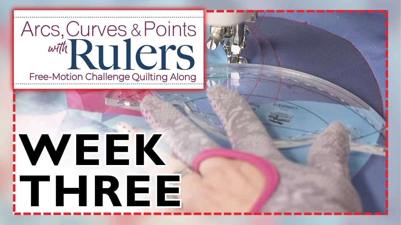 Circles & Echoes: Arcs, Curves & Points with Rulers Free Motion Quilting w/ Angela Walters