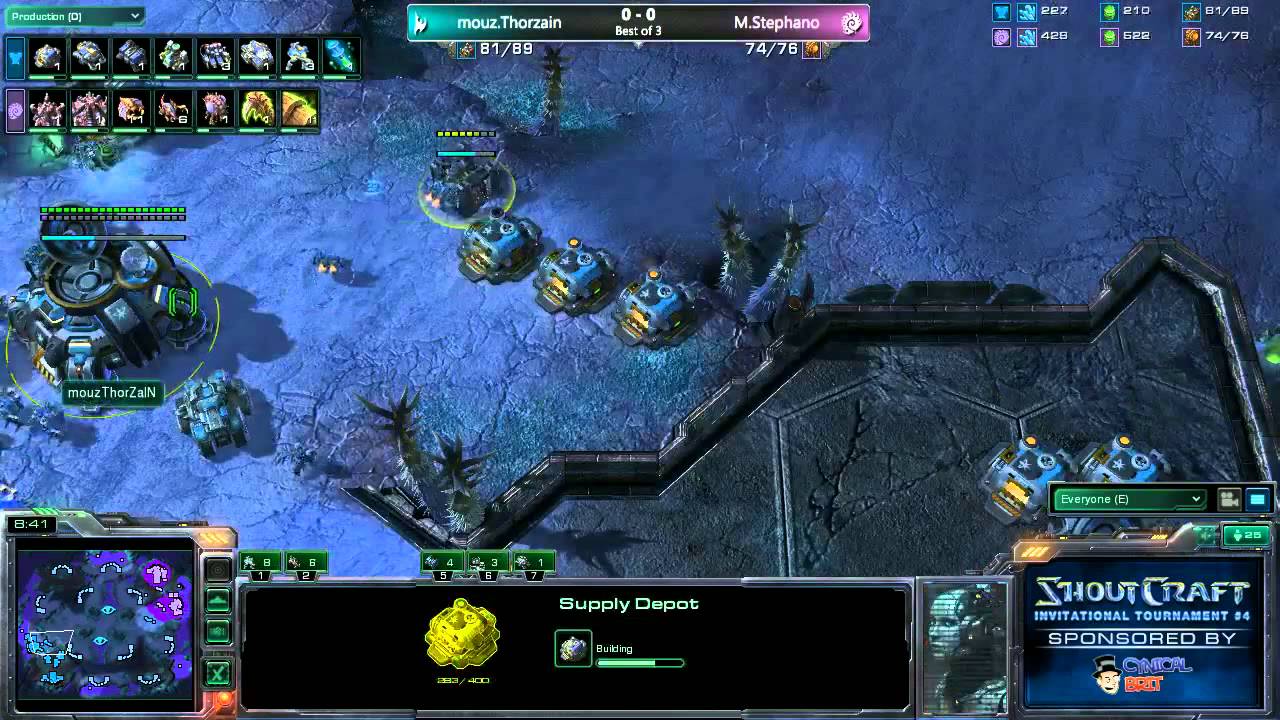 ► SHOUTcraft - SCi4 - RO8 : ThorZaIN vs Stephano G1