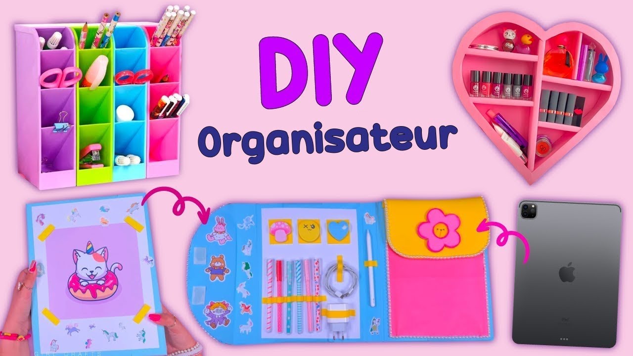 DIY IDÉES D'ORGANISATEUR INCROYABLES - ORGANISATEUR MURAL COEUR - ORGANISATEUR DE BUREAU EN CARTON