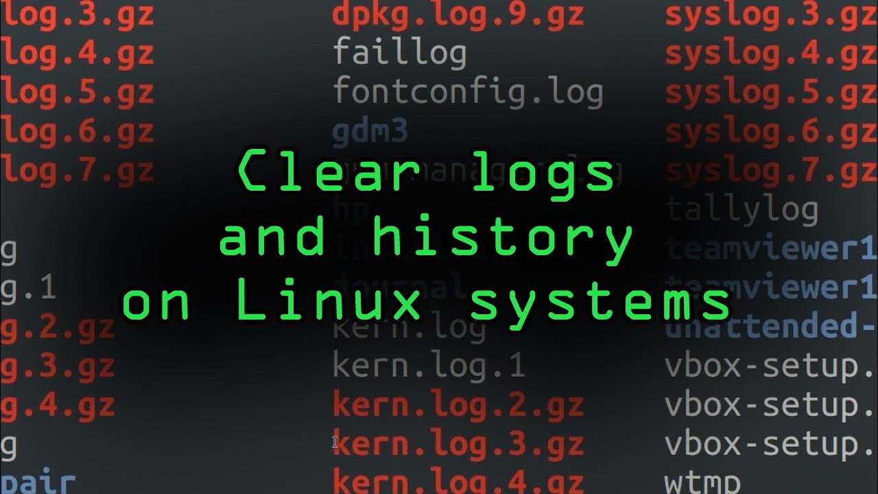 Очистите журналы и историю в системах Linux, чтобы удалить все следы своего пребывания там [Руков...