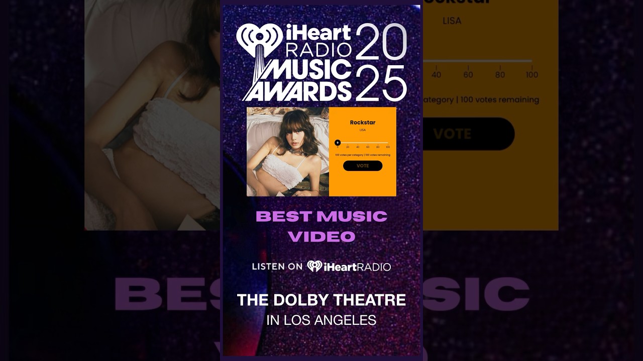 The 2025 iHeartRadio Music Awards Have Nominated K-Pop Artists #lisa #jimin #ros&eacute; #jungkook #katseye