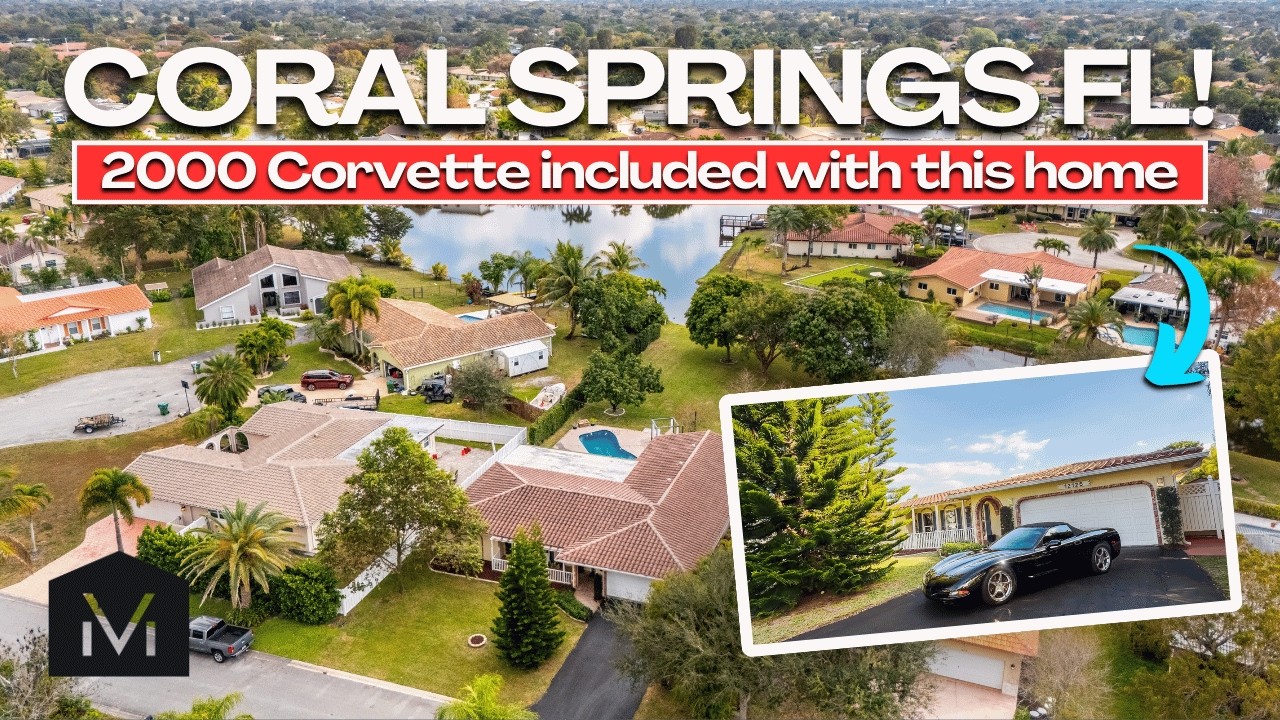 This $800K Coral Springs Home Comes with a 2000 Corvette | Moving to South Florida