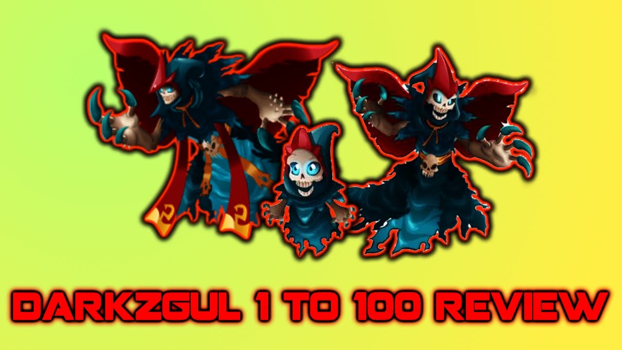 Monster Legends - Darkzgul Review 1 to 100 + Combat + other monster legends Youtuber's to watch