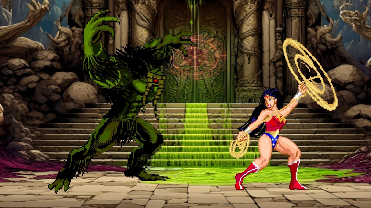 Man Thing vs Wonderwoman. Marvel x DC MUGEN Battle
