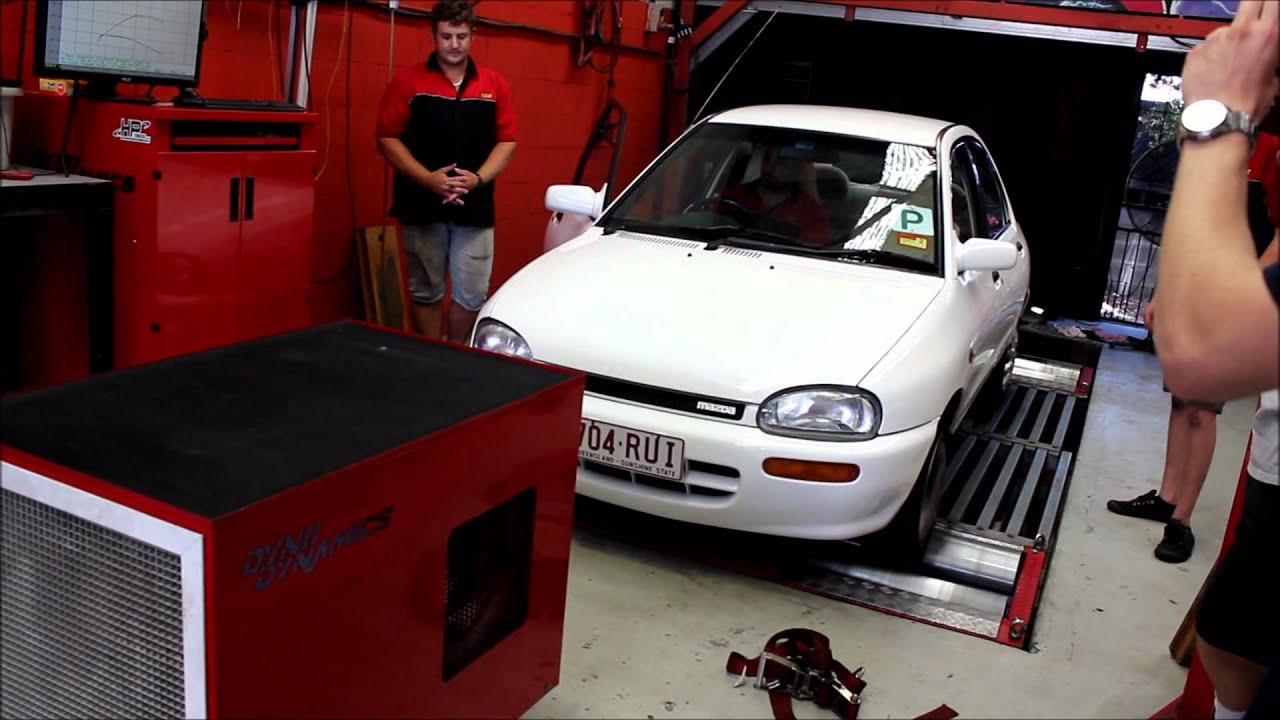 Mazda 121 on the Dyno