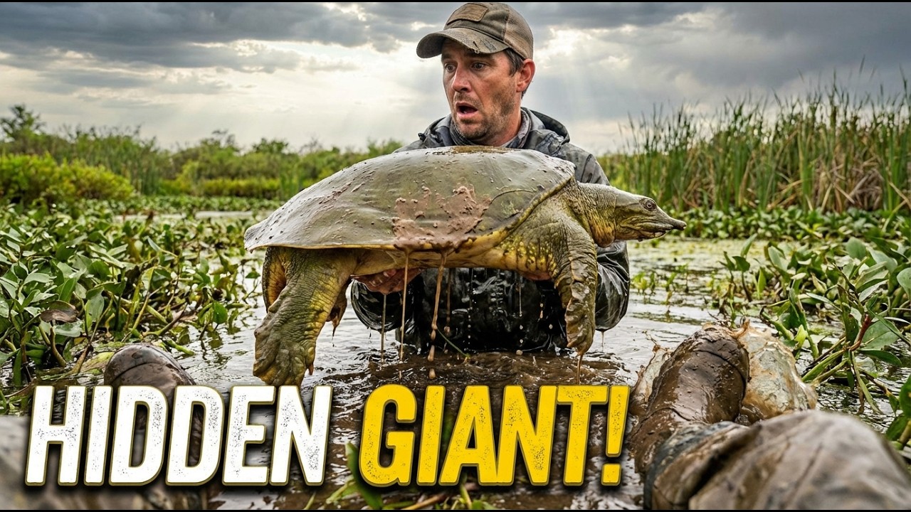 I Found a Giant Turtle Hiding in the Mud! 😱