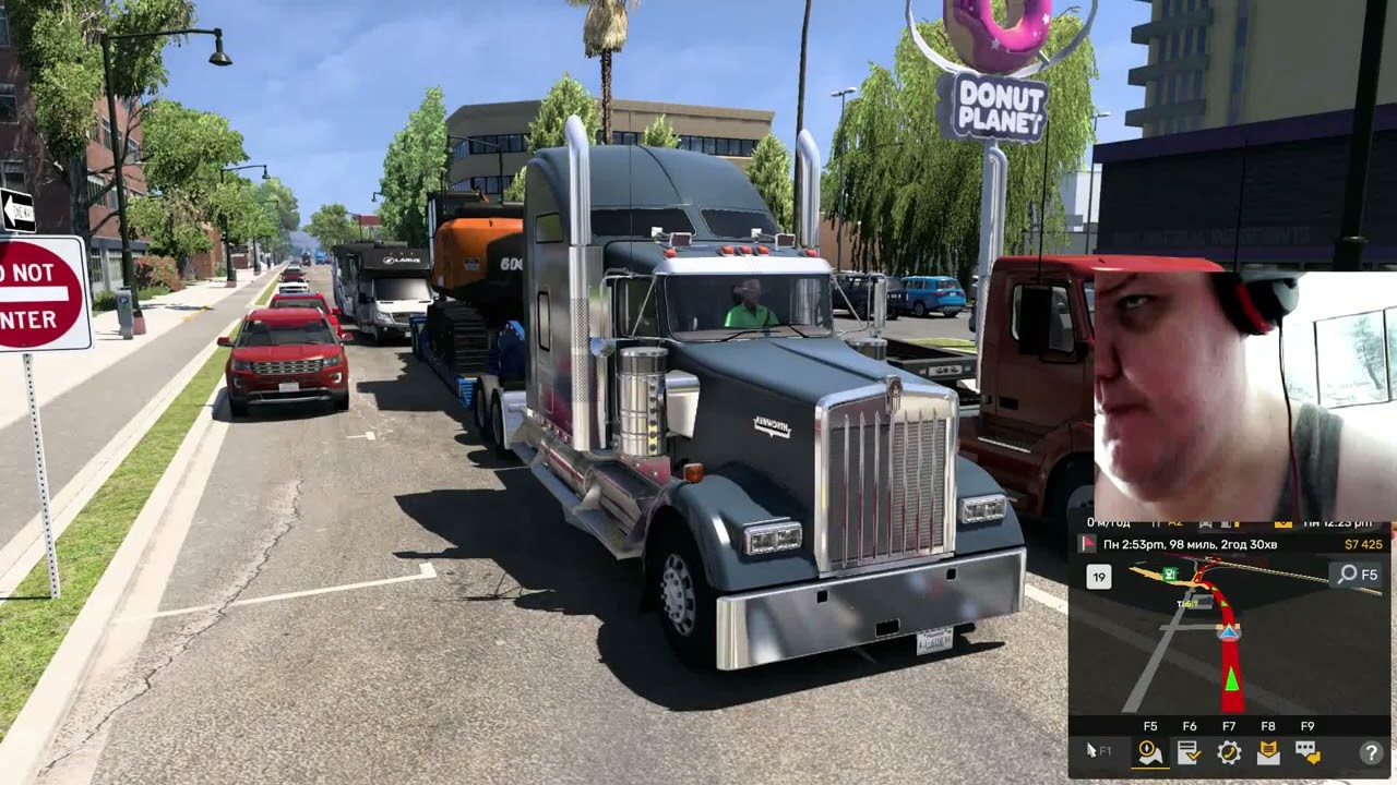 American Trusk Simutator Reforma Esterlon рейсую по Mexico везем ексковатор Kenworth W900