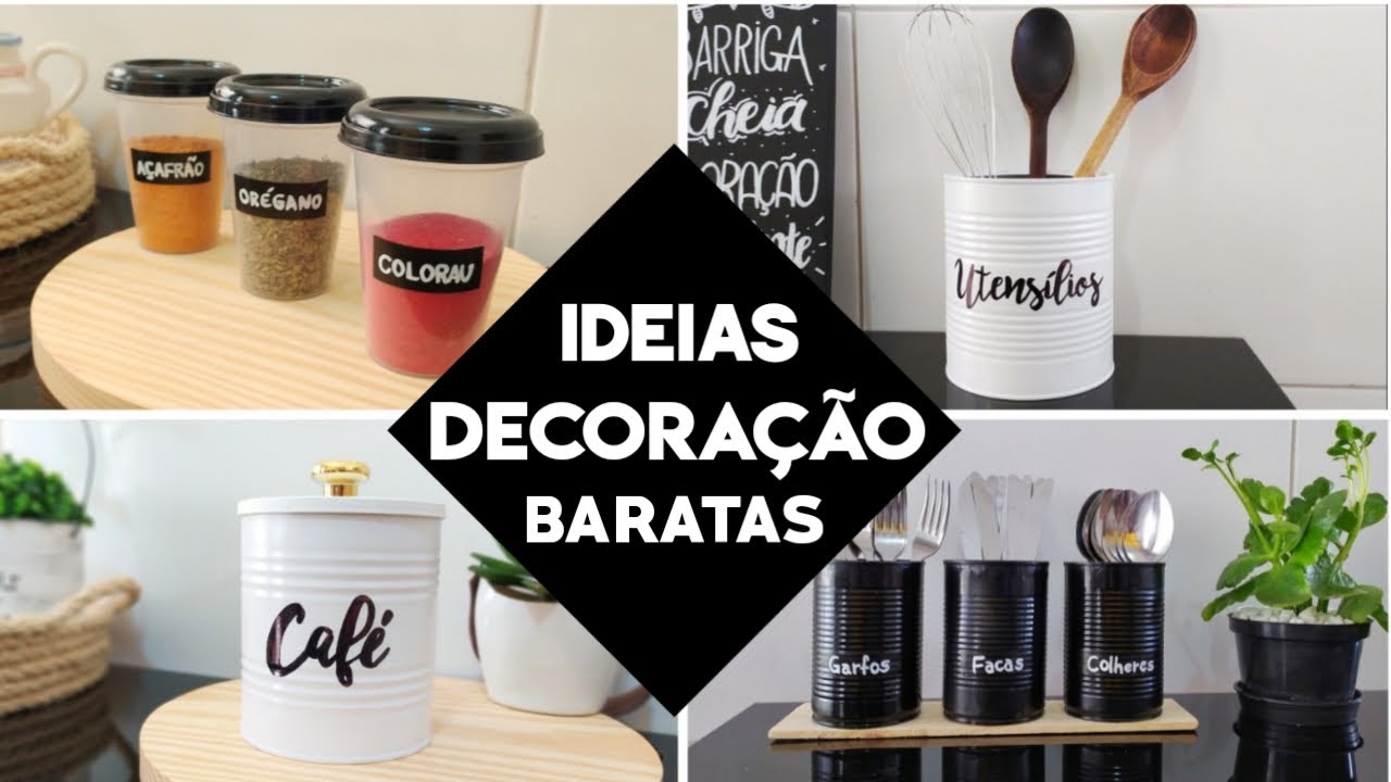 IDEIAS FÁCEIS PARA DECORAR A COZINHA GASTANDO POUCO - Do LIXO ao LUXO - DIY DECORAÇÃO - ARTESANATO