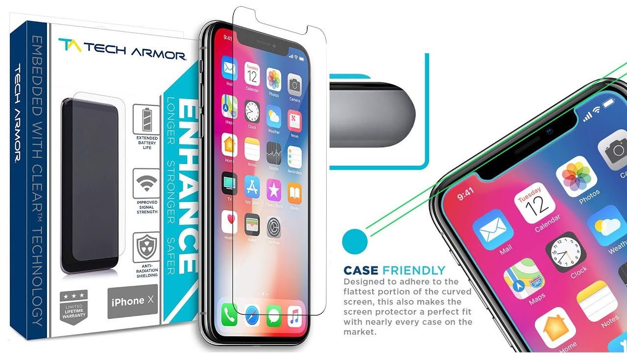 iPhone X Radiation Blocking Tempered Glass Screen Protector From Tech Armor!