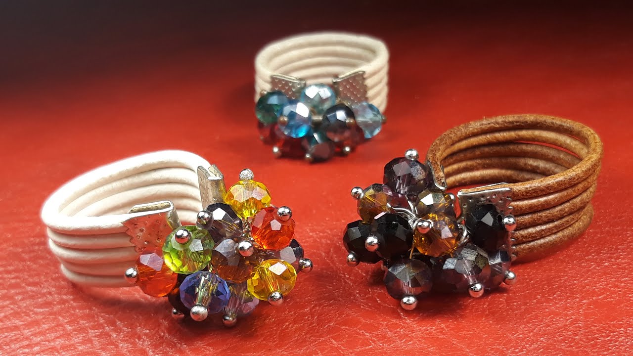 Anillos de Cuero y Cristal...Clase #310!!!