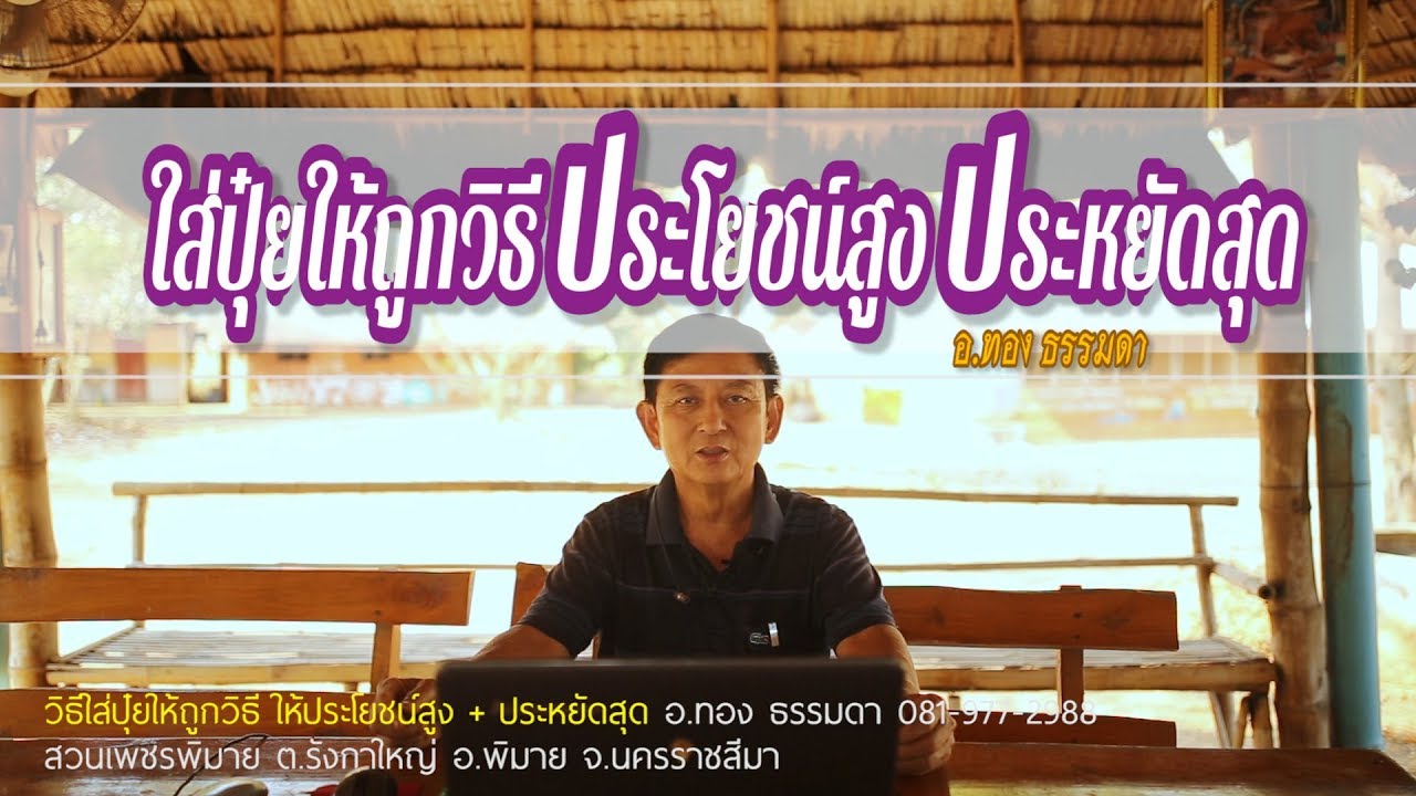 ใส่ปุ๋ยให้ถูกวิธี เพื่อประโยชน์สูง + ประหยัดสุด BY อ.ทอง ธรรมดา (พื้นฐานการเกษตร)