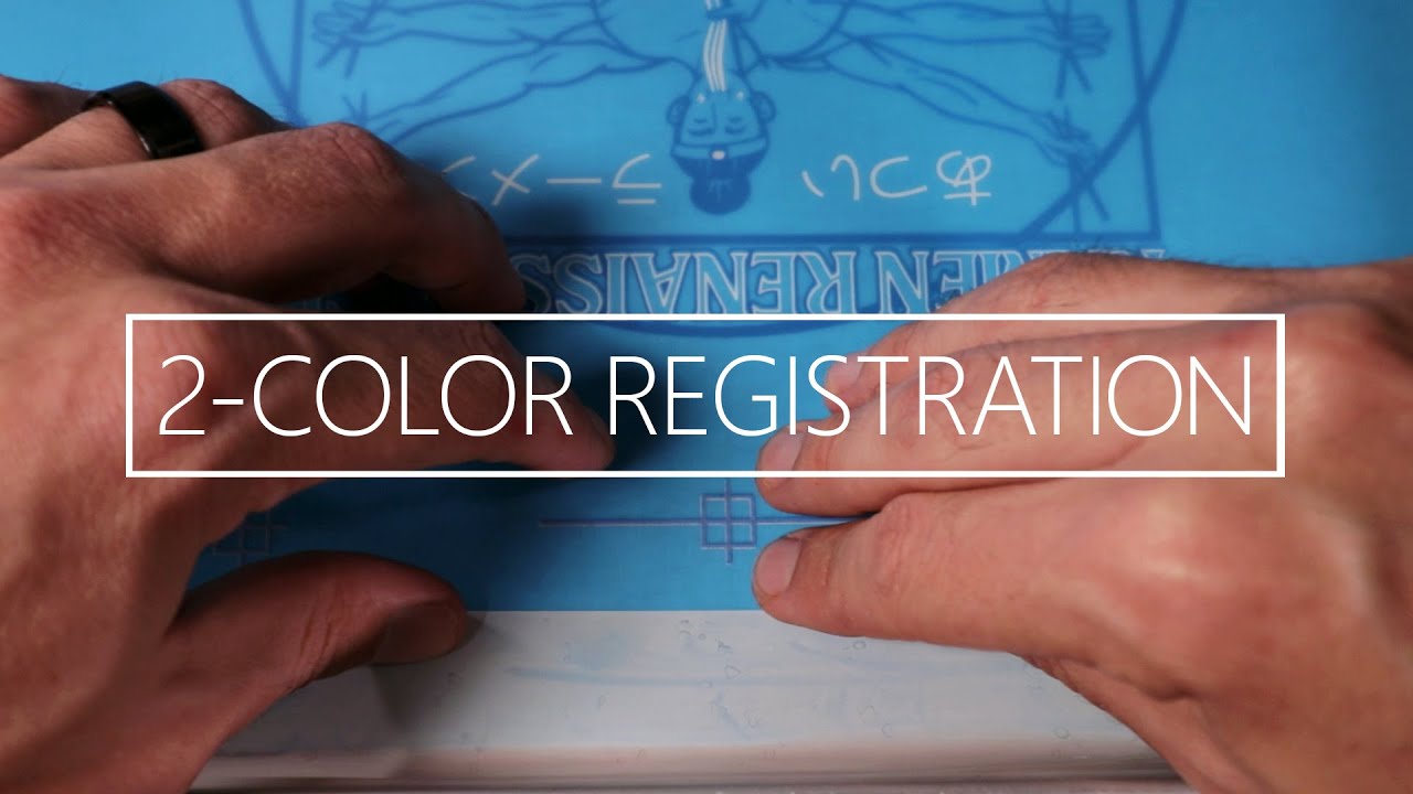 Registering 2 Colors On A Riley Hopkins 150 Press /// Screen Printing Without Micro Registration