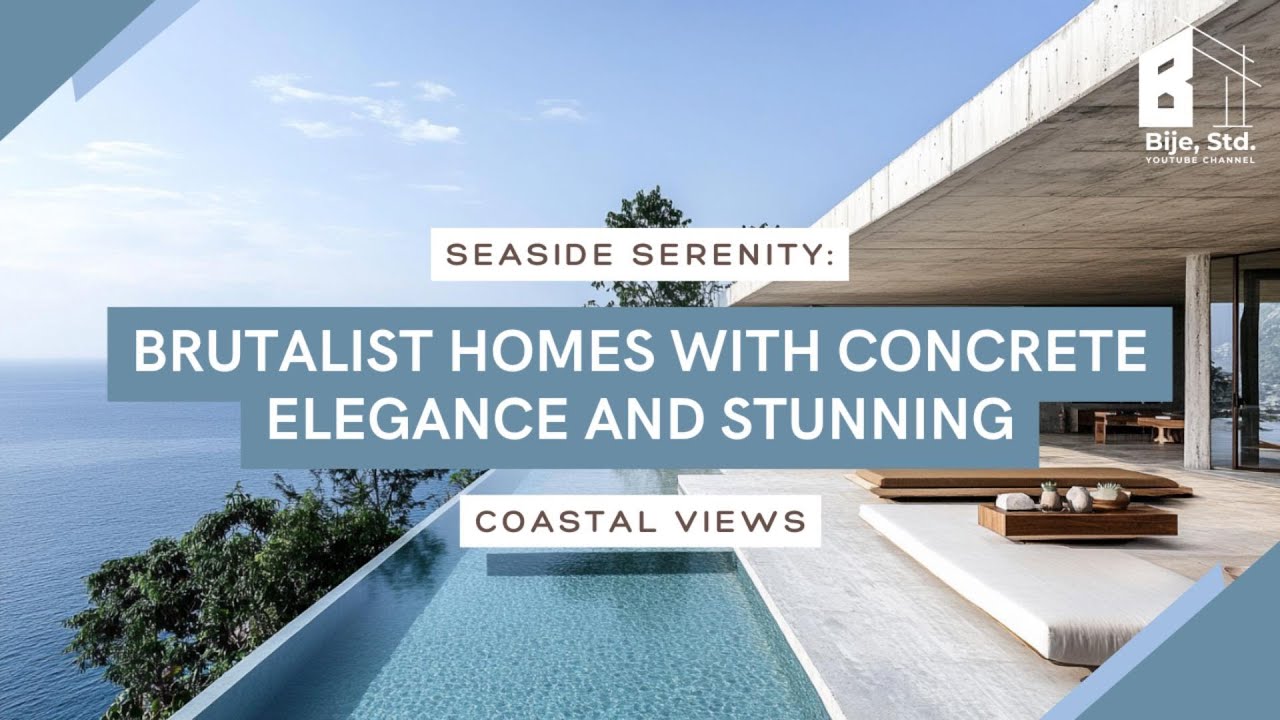 Seaside Serenity: Brutalist Homes with Concrete Elegance and Stunning Coastal Views