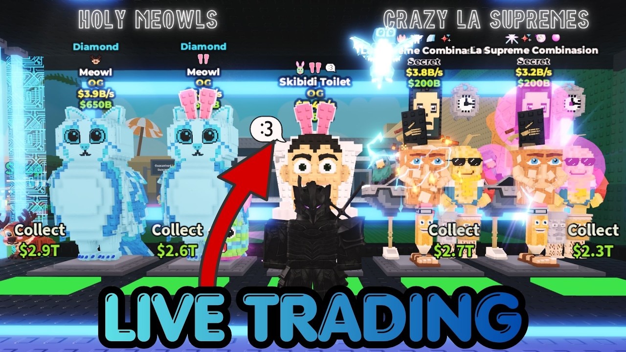 🔴 LIVE STEAL A BRAINROT TRADING! #shorts #roblox