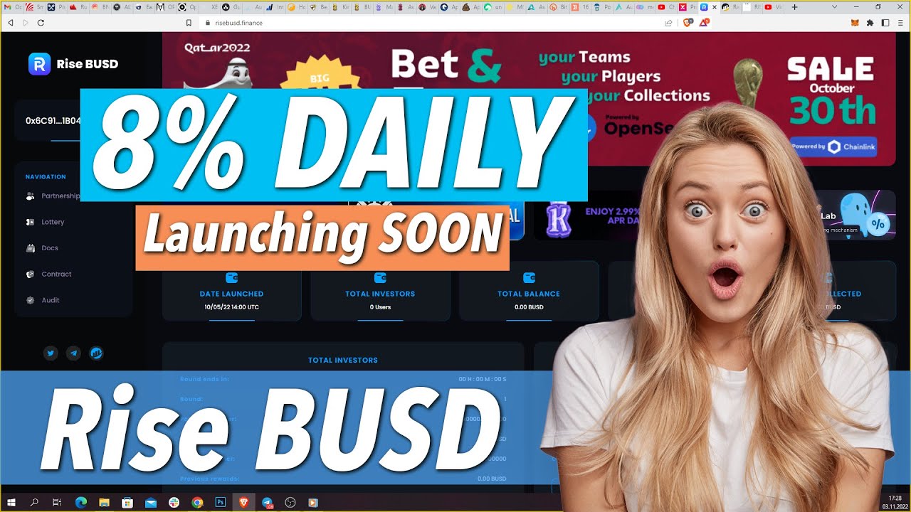 Rise BUSD Dapp Launching 10/11/22 WM High Yield Fork 8%-15% DAILY | Unstake ANYTIME