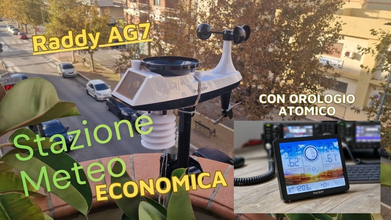 Recensione Raddy AG7: STAZIONE METEO Wireless con Orologio Atomico