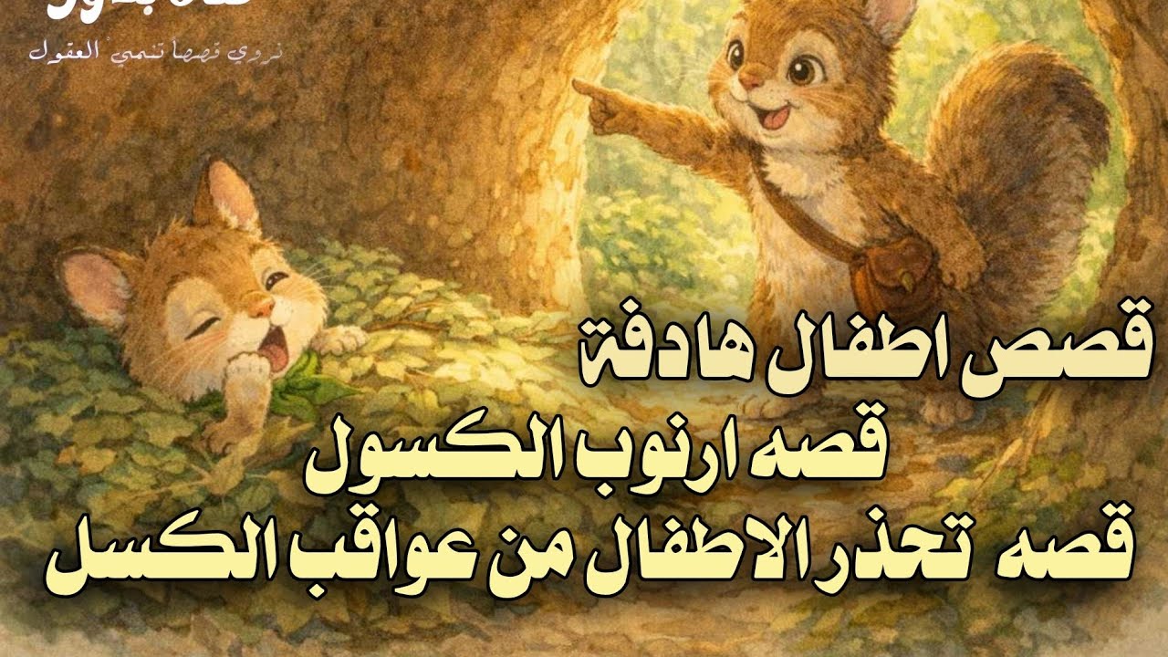قصص اطفال هادفة ( قصة تحذر الاطفال من عواقب الكسل ) قصة ارنوب الكسول 