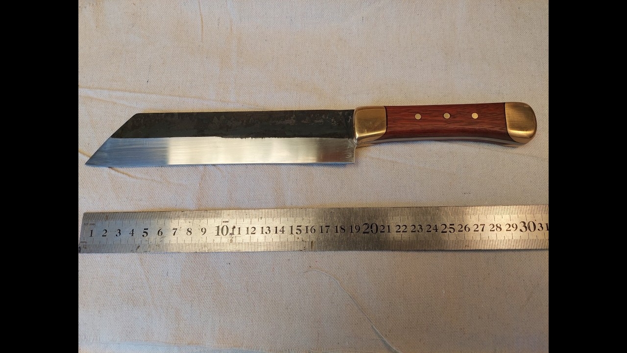 Making a knife with a slab tang handle