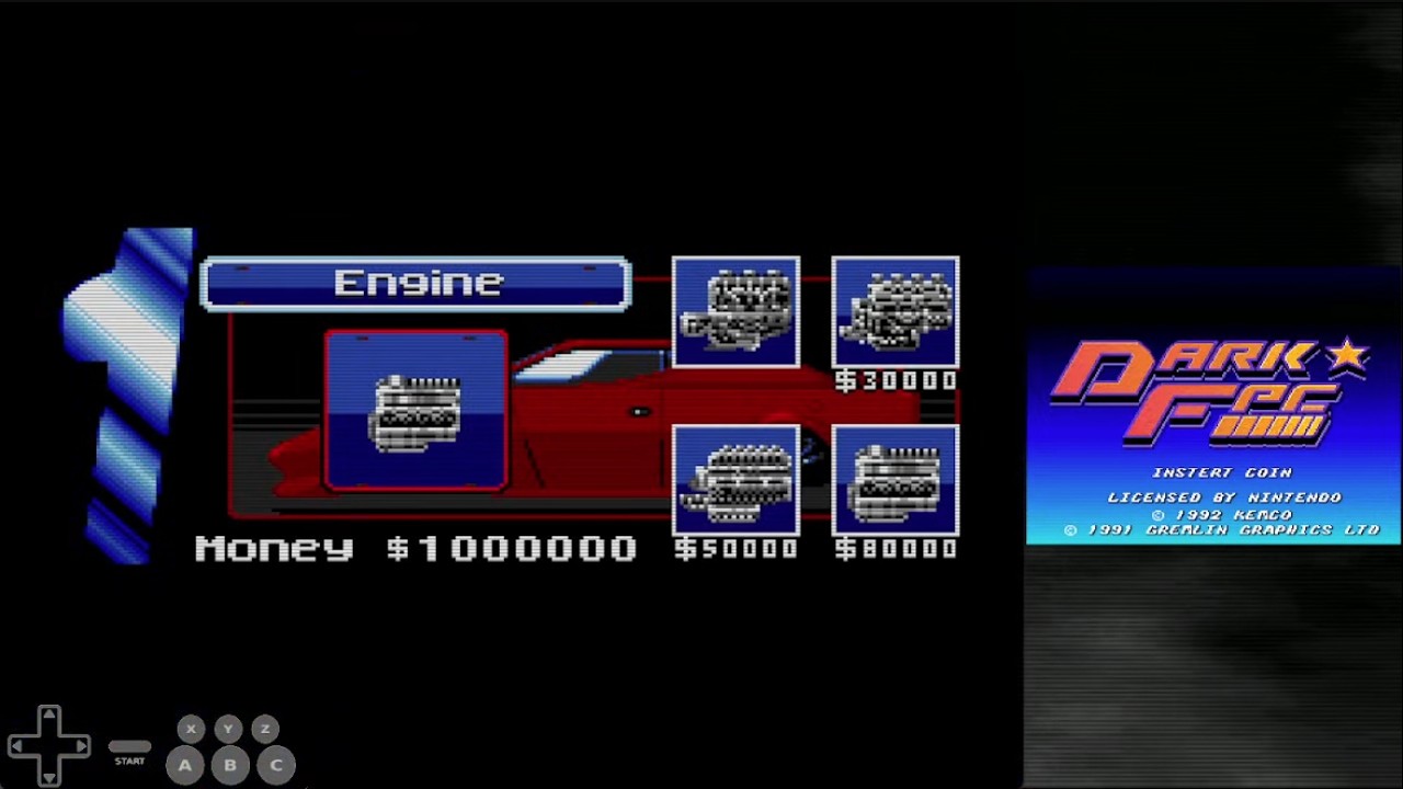 Top Gear 2 (Mega Drive) nível Championship, modo Noob