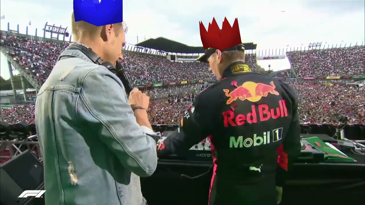 Max Verstappen plays his music at the Mexico Grand Prix