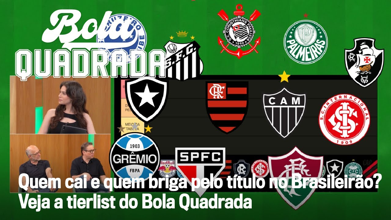 Quem cai e quem briga pelo título no Brasileirão? Veja a tierlist do Bola Quadrada