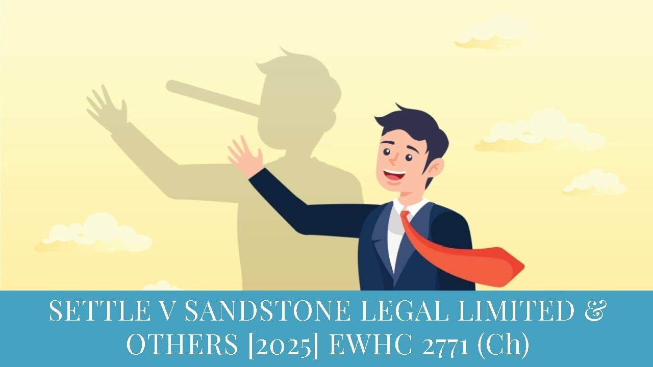 TMC LEGAL | SETTLE V SANDSTONE LEGAL LIMITED & OTHERS [2025] EWHC 2771 (Ch)