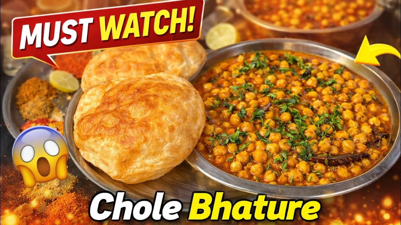🍛 Chole Bhature Recipe | घर जैसा चोले भटूरे | Easy Punjabi Chole Bhature | Zaika X Safar