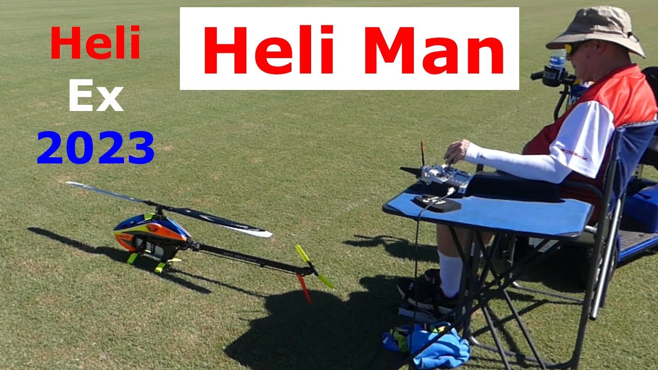 Heli Man and his Oxy 5 at Heli Extravaganza 2023 RC Helicopter Event