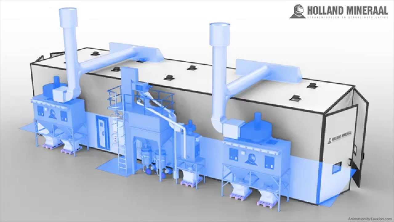 Shot Blasting Room | System Processing Animation