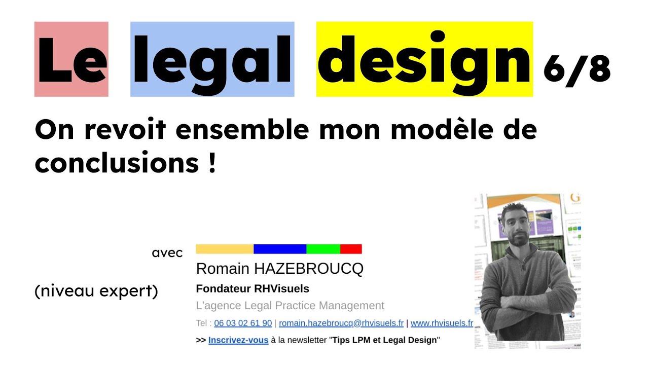 Legal design 6/8 - On revoit ensemble mon modèle de conclusions !