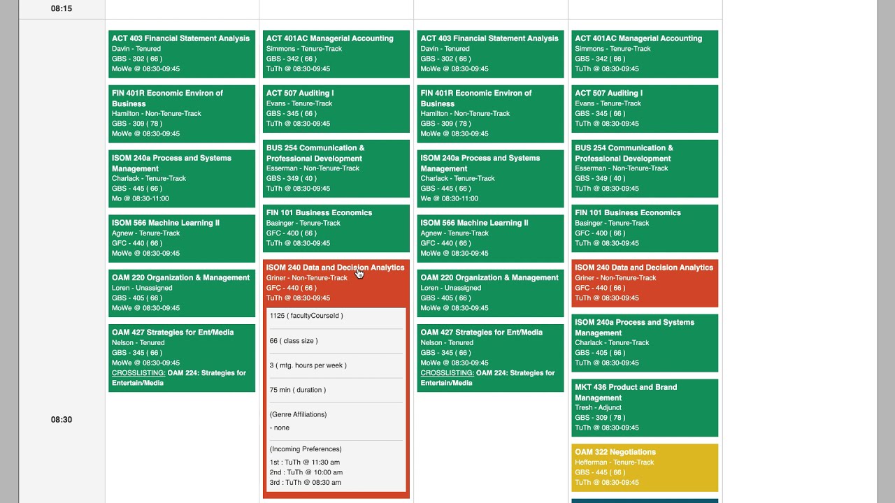 University Course Scheduling: 1-minute Demo