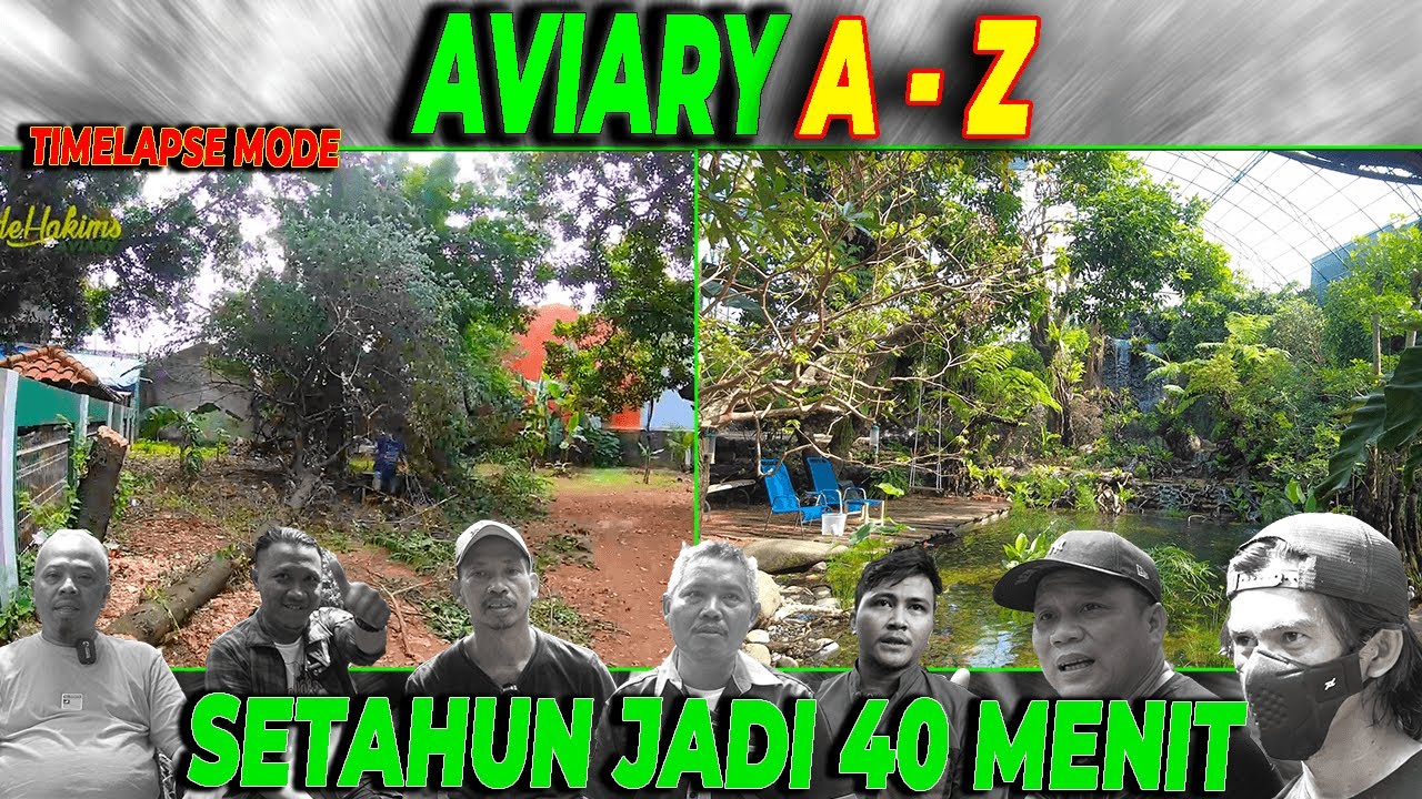 TIMELAPSE. IRIT WAKTU 1 TAHUN UNTUK LIHAT PEMBANGUNAN AVIARY DARI AWAL SAMPAI AKHIR
