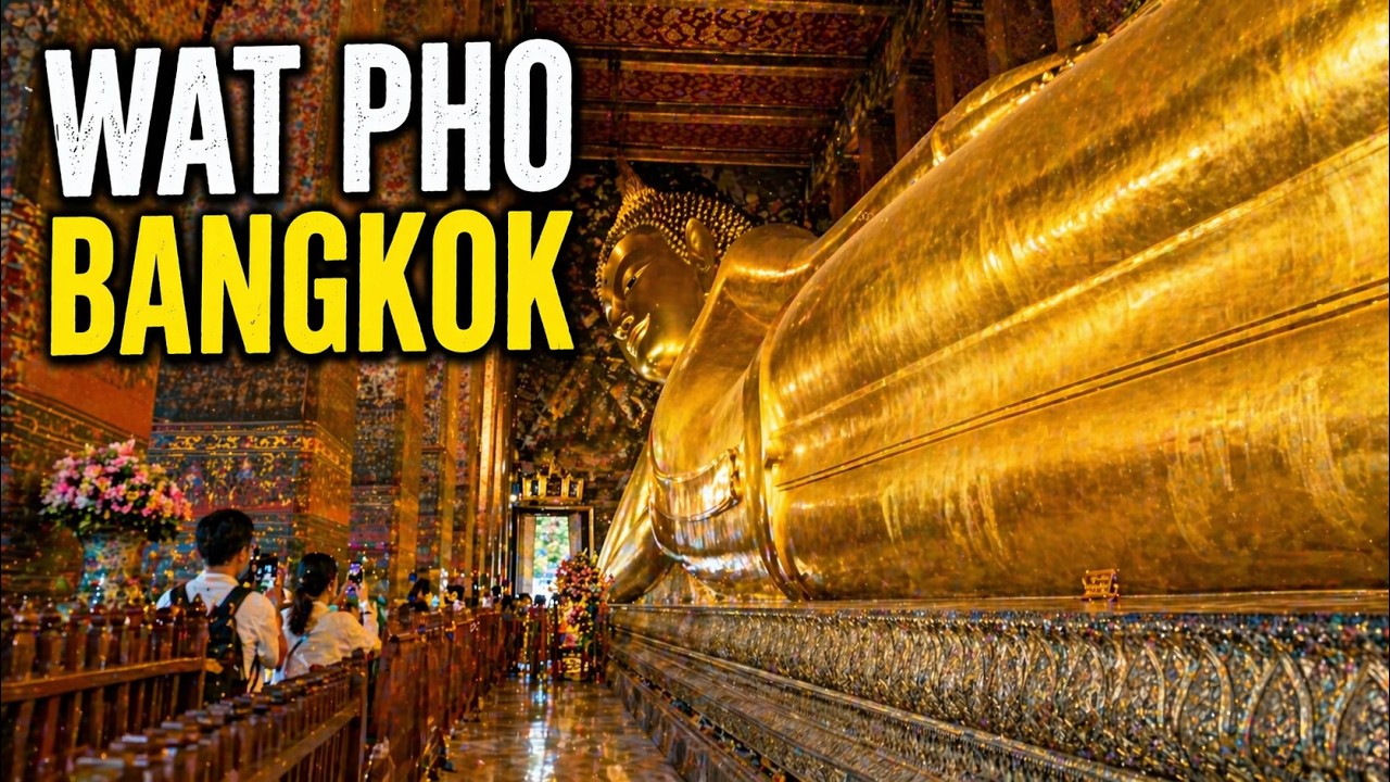Wat Pho 4K | Reclining Buddha Bangkok & Pagodas Walking Tour 🇹🇭