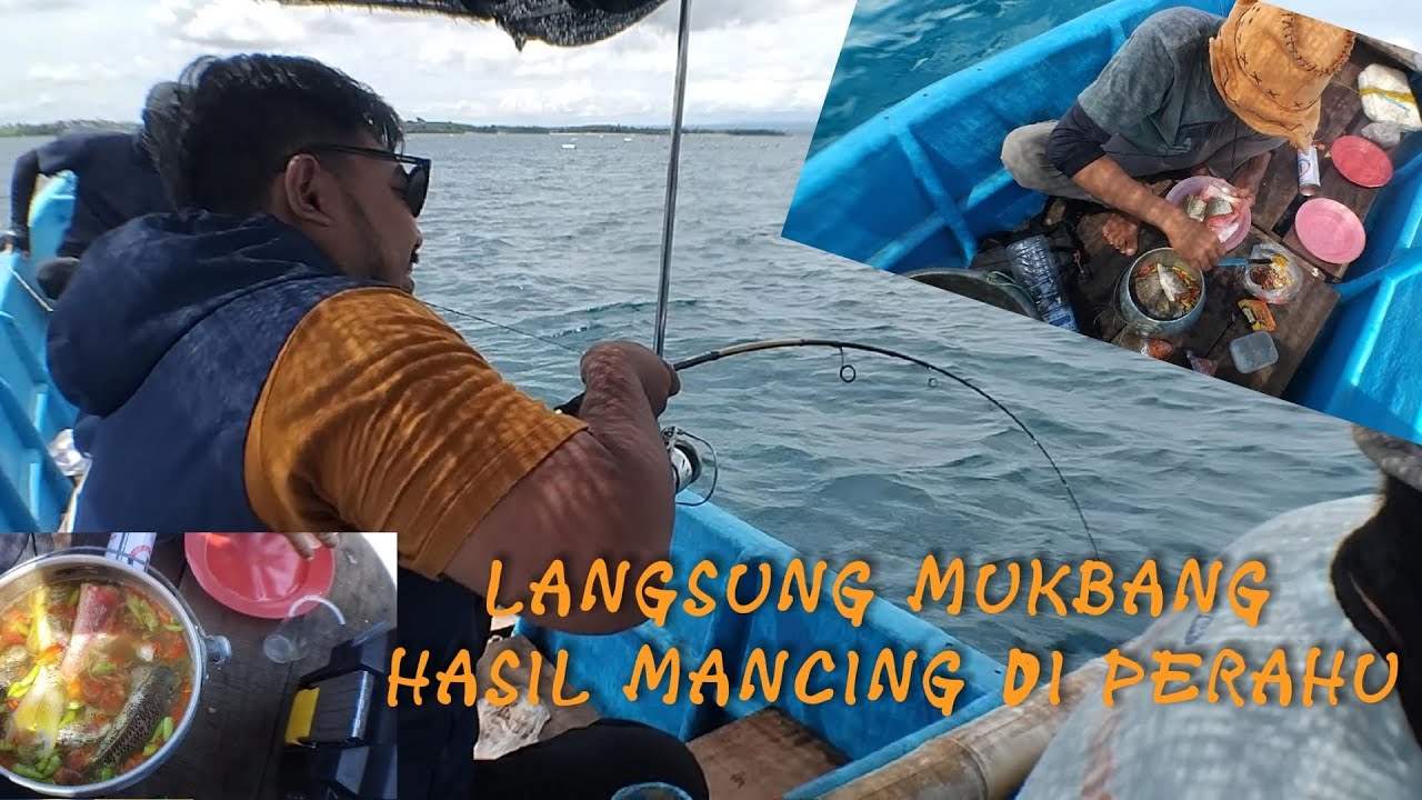 Pesta straike., langsung mukbang hasil mancing di perahu.‼️ #fishing #mukbang #mancingmania 